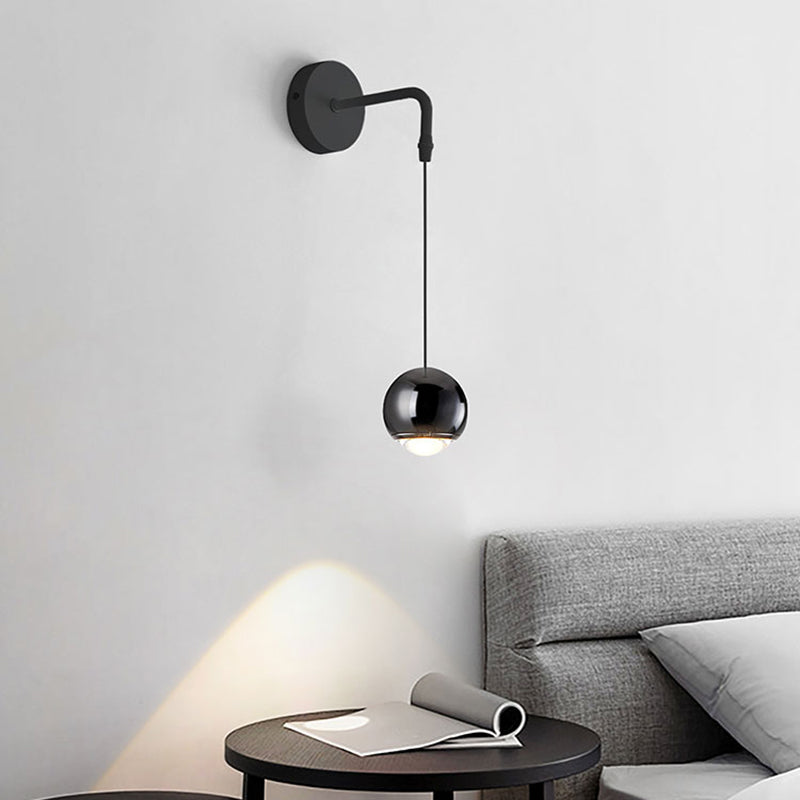 Modernism Wall Sconce Globe Sconce Lighting with Metal for Bedroom