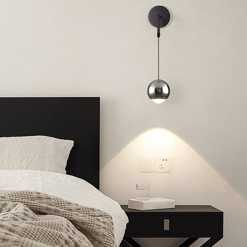 Modernism Wall Sconce Globe Sconce Lighting with Metal for Bedroom
