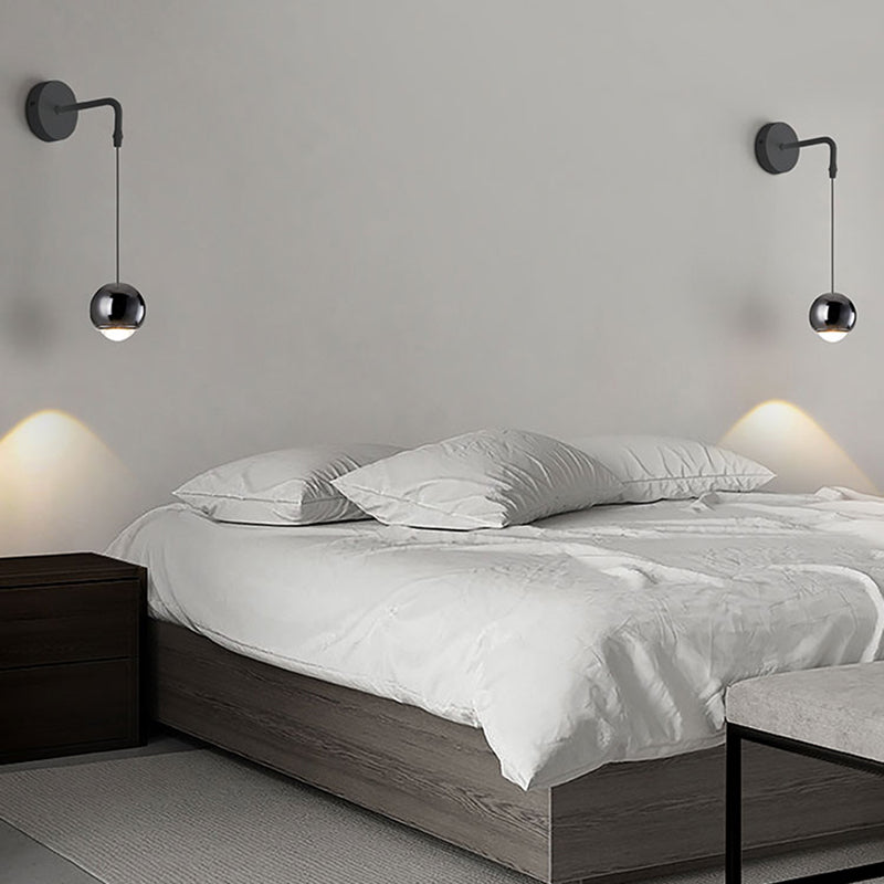 Modernism Wall Sconce Globe Sconce Lighting with Metal for Bedroom