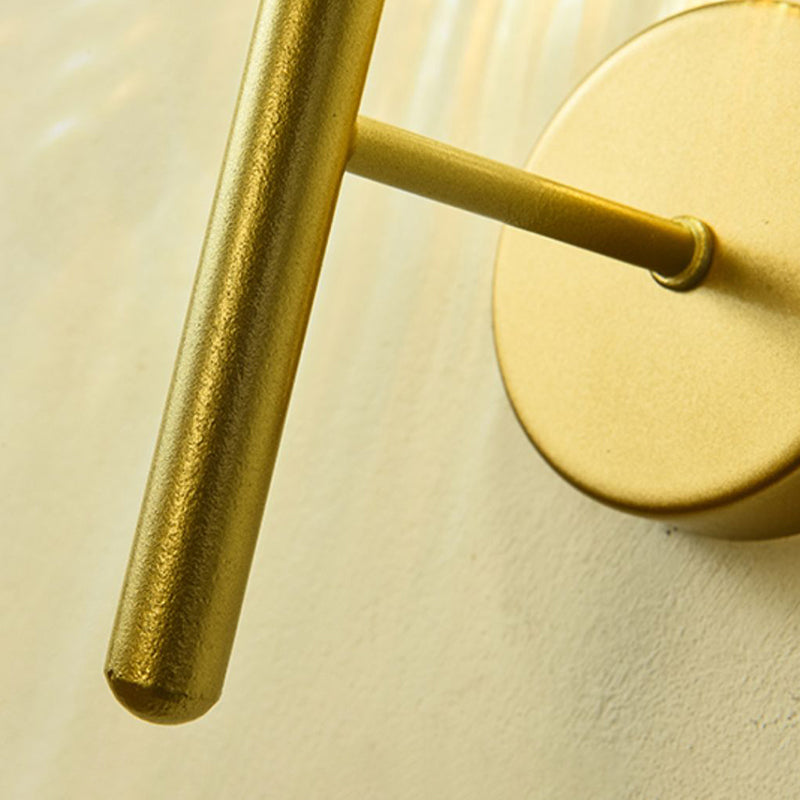 Modern Metal Wall Sconce Ball Shape Wall Light with Glass Shade for Living Room