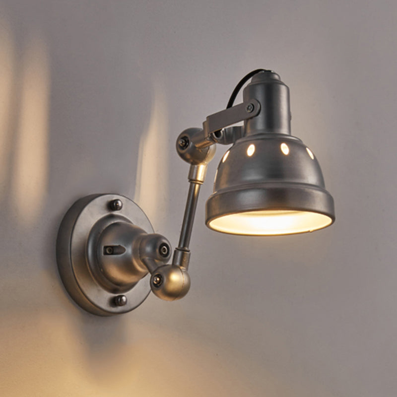 Silver Modern Wall Sconce Cone Shape Wall Light with Metal Shade for Living Room