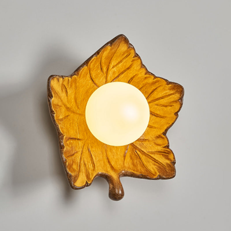 Modern Metal Wall Sconce Ball Shape Wall Light with Plastic Shade for Living Room