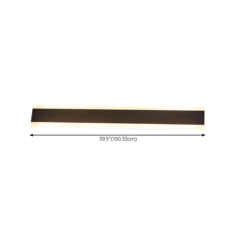 Linear Wall Lighting Modern Metal 1 Light Rustic Wall Sconces in Black