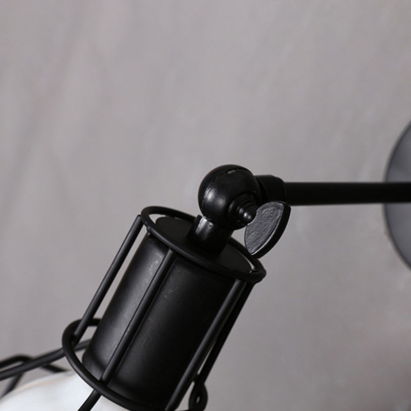 Geometric Wall Lighting Industrial Metal 1 Light Rustic Wall Sconces in Black