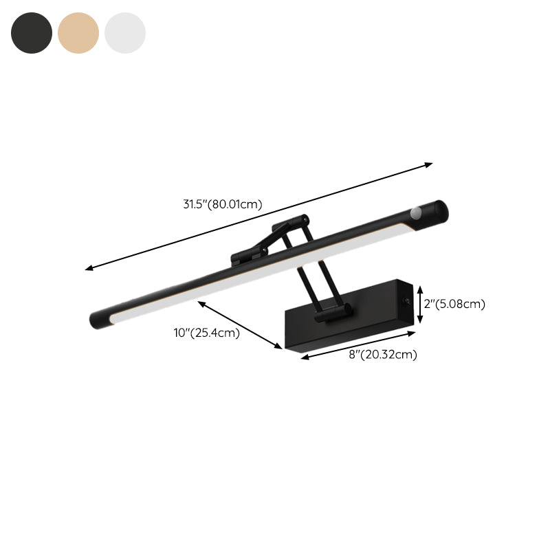 Minimalism Vanity Lighting Adjustable Wall Light Fixture with Metal for Bathroom