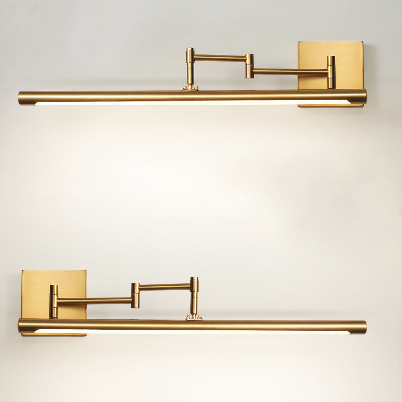 Modern Simple Iron Vanity Light LED Cylinder Shape Scalable Vanity Lamp for Shower Room