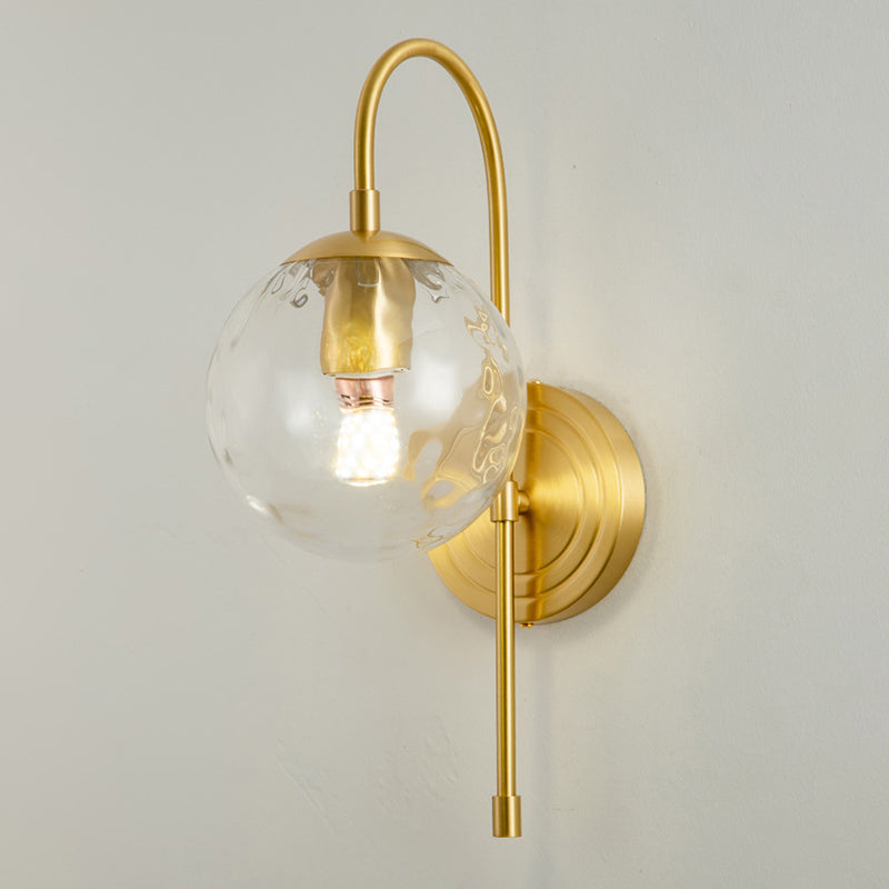 Nordic Style Copper Vanity Light Ball Shape Vanity Lamp for Shower Room