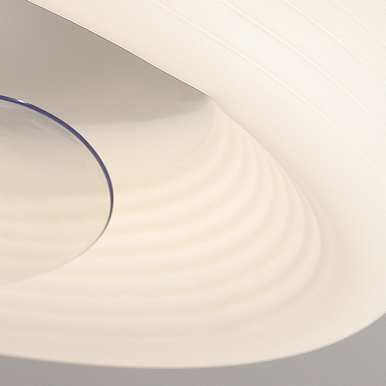 Modernism White Single Ceiling Fan Lamp LED Ceiling Fan Light with Acrylic