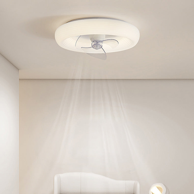 Modernism White Single Ceiling Fan Lamp LED Ceiling Fan Light with Acrylic
