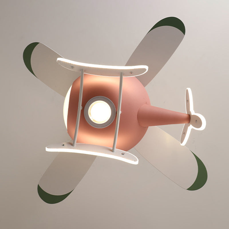 Nordic Ceiling Fan Light Fixture Creative LED Ceiling Lamp for Children's Bedroom