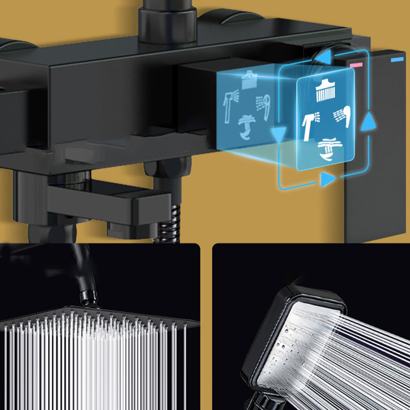 Shower System Wall Mount Adjustable Spray Pattern Shower Arm Shower Set with Shower Hose