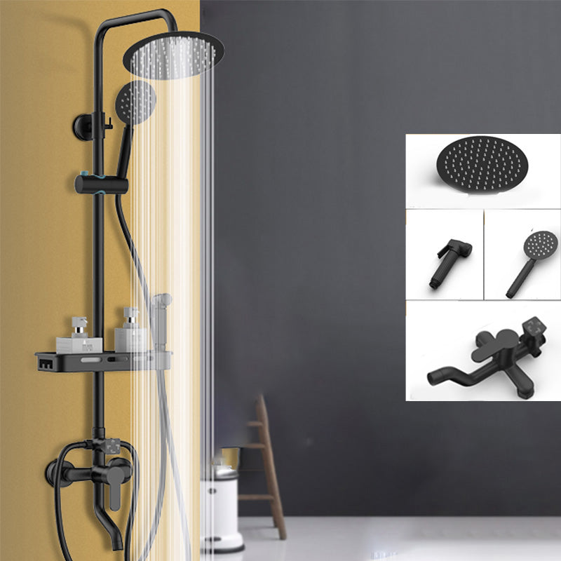 Shower System Wall Mount Adjustable Spray Pattern Shower Arm Shower Set with Shower Hose