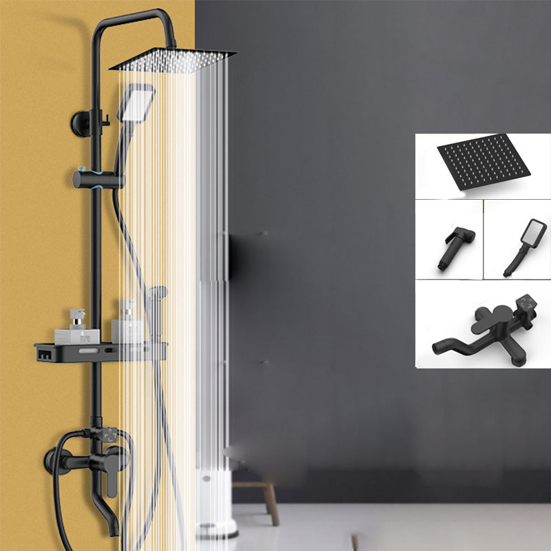 Shower System Wall Mount Adjustable Spray Pattern Shower Arm Shower Set with Shower Hose