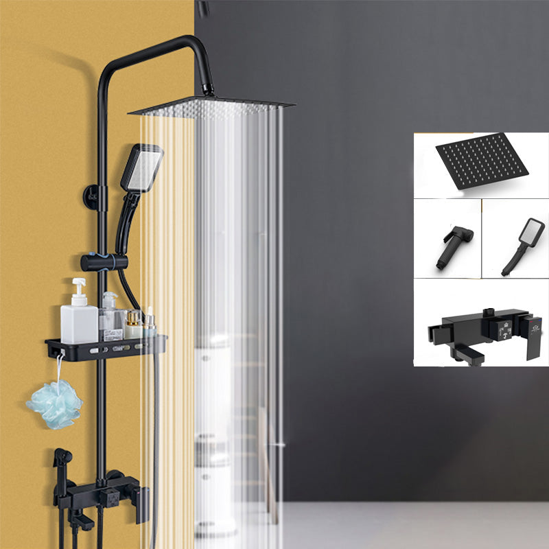 Shower System Wall Mount Adjustable Spray Pattern Shower Arm Shower Set with Shower Hose