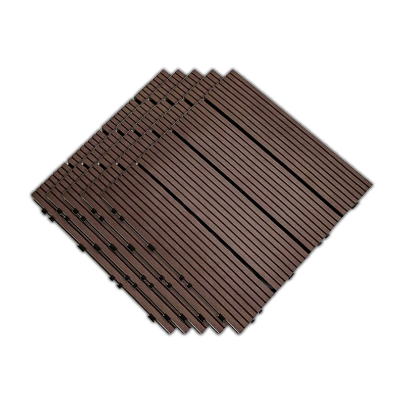 Outdoor Patio Flooring Tiles Embossed Composite Snap Fit Decking Tiles