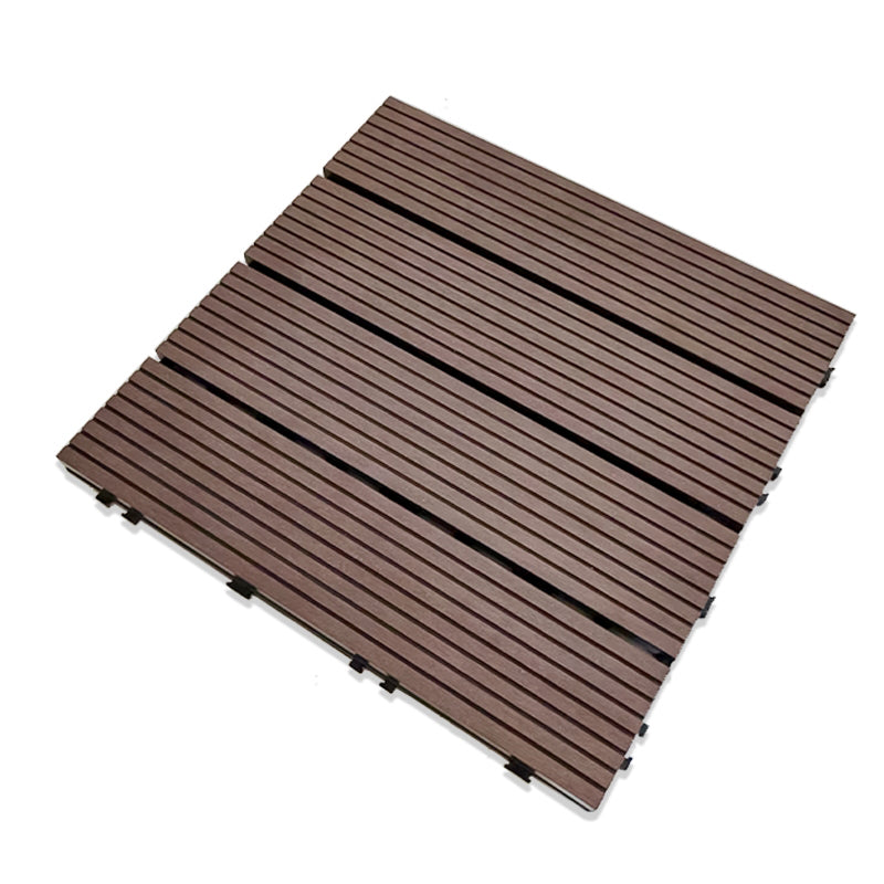 Outdoor Patio Flooring Tiles Embossed Composite Snap Fit Decking Tiles