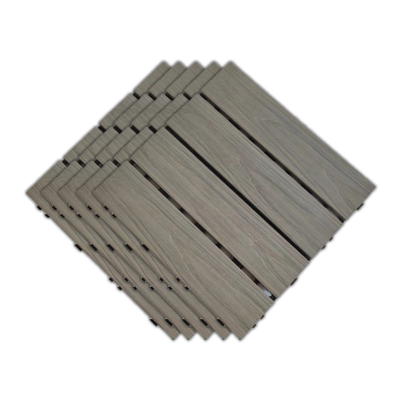 Outdoor Patio Flooring Tiles Embossed Composite Snap Fit Decking Tiles