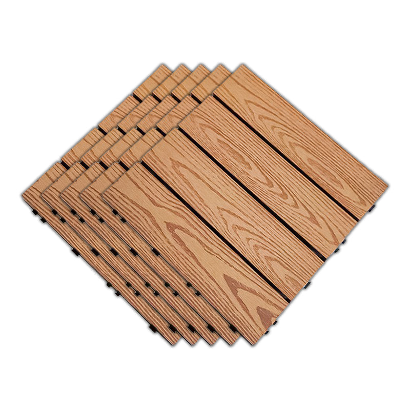 Outdoor Patio Flooring Tiles Embossed Composite Snap Fit Decking Tiles