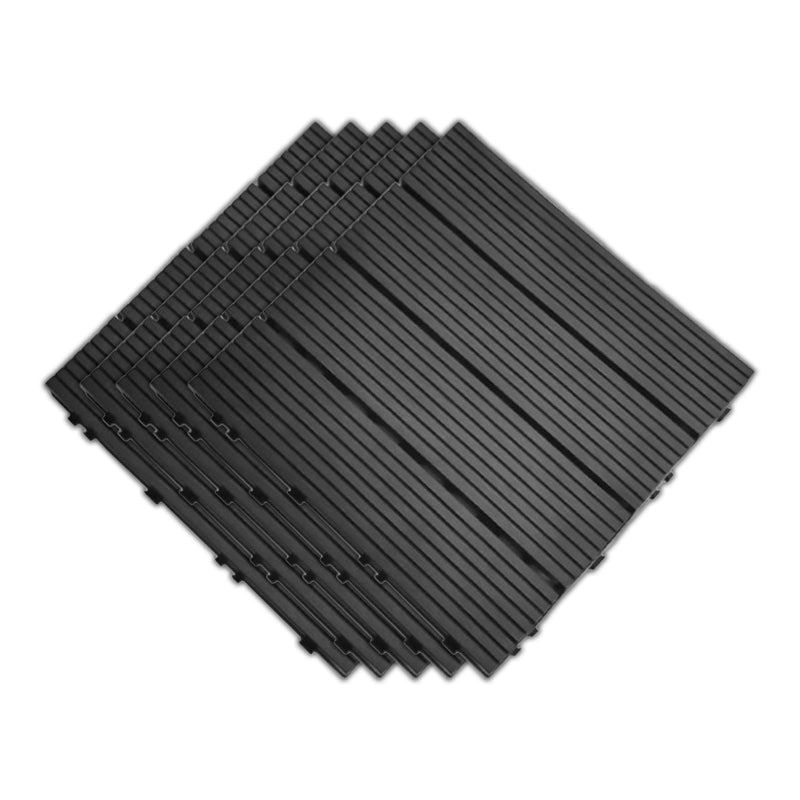 Outdoor Patio Flooring Tiles Embossed Composite Snap Fit Decking Tiles