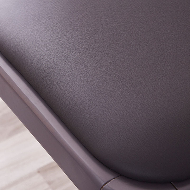 Glam Ottoman Faux Leather Stain Resistant Solid Color Square Ottoman with Legs