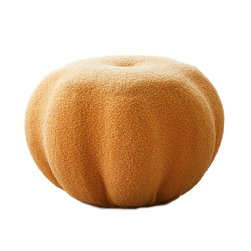 Luxury Ottoman Velvet Upholstered Solid Color Tear Resistant Round Ottoman