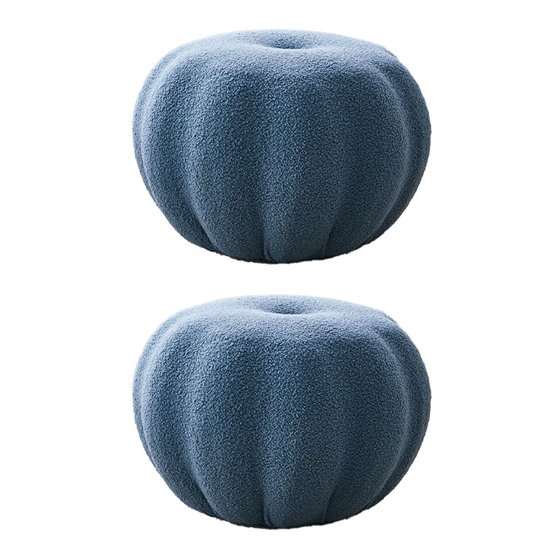 Luxury Ottoman Velvet Upholstered Solid Color Tear Resistant Round Ottoman