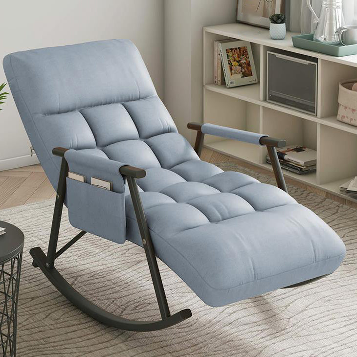 Single Leisure Modern Lazy Sofa Chair Iron Base Lounge Rocking Chair for Balcony