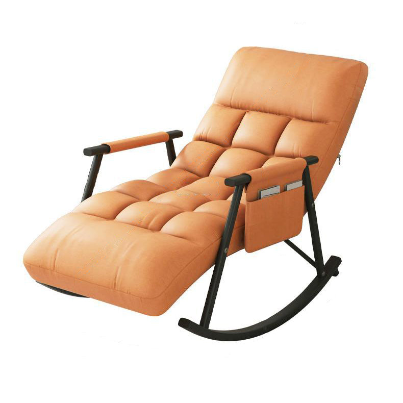 Single Leisure Modern Lazy Sofa Chair Iron Base Lounge Rocking Chair for Balcony