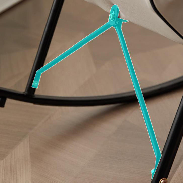 Single Leisure Modern Lazy Sofa Chair Iron Base Lounge Rocking Chair for Balcony