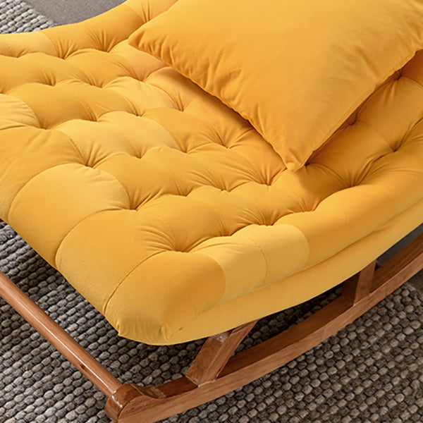Solid Wood Base Leisure Chaise Rocking Chair Modern Home Lazy Sofa Chair