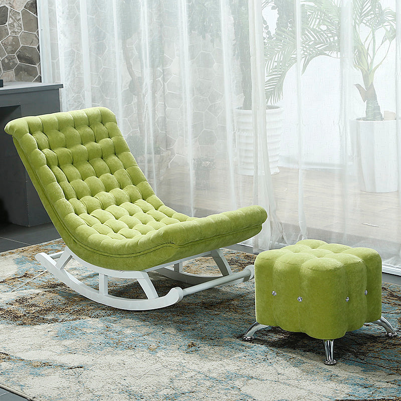 Solid Wood Base Leisure Chaise Rocking Chair Modern Home Lazy Sofa Chair