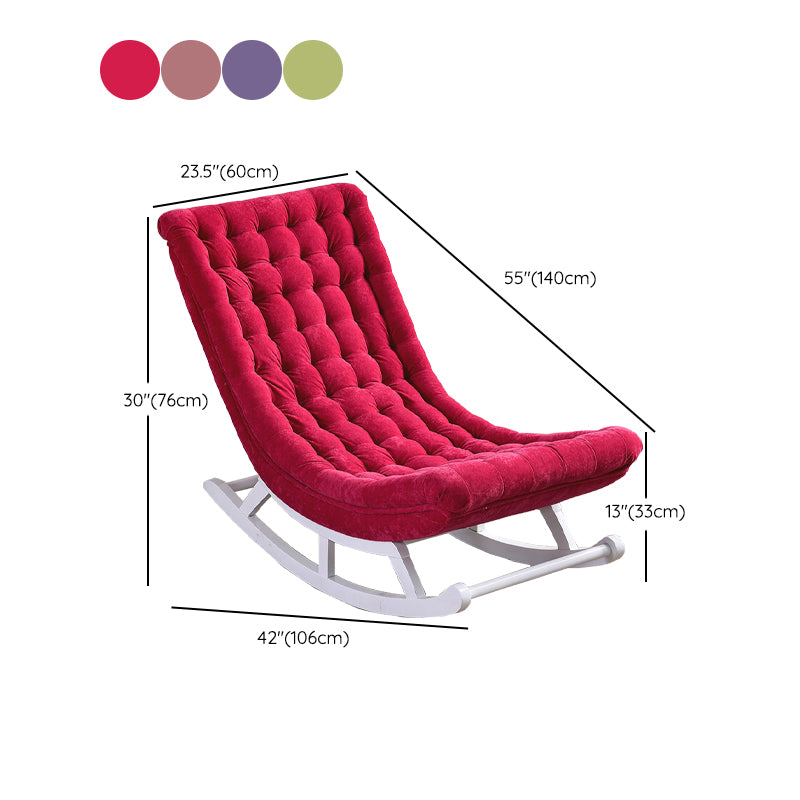 Solid Wood Base Leisure Chaise Rocking Chair Modern Home Lazy Sofa Chair