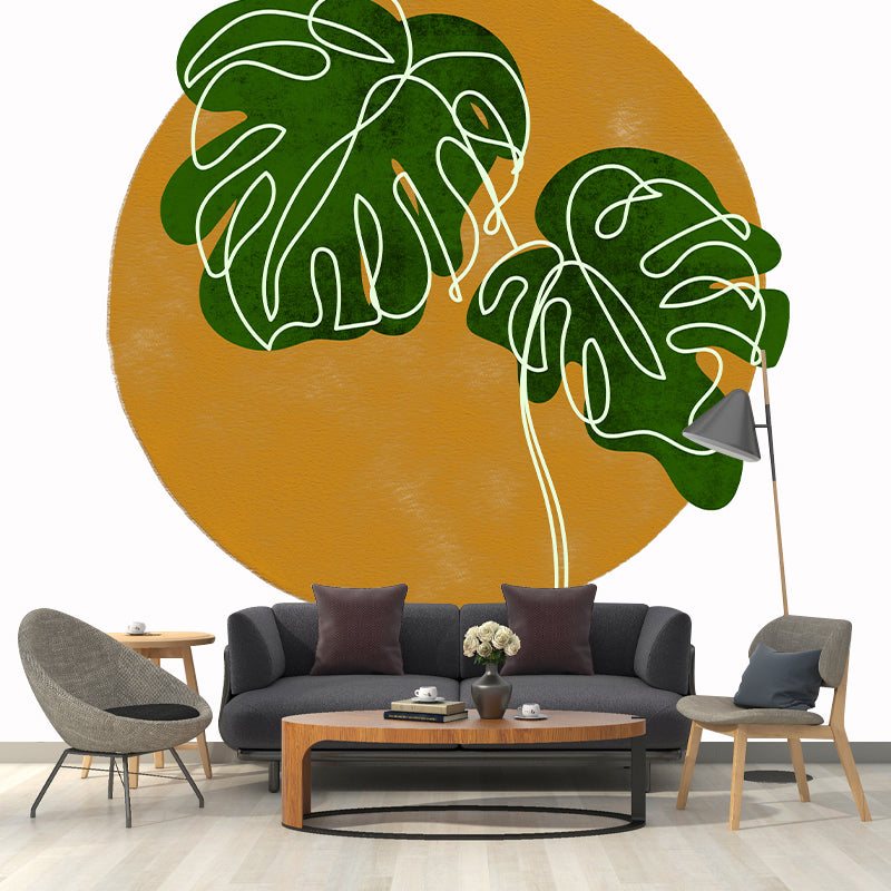 Illustration Mural Wallpaper Plant Decoration Living Room Wall Mural