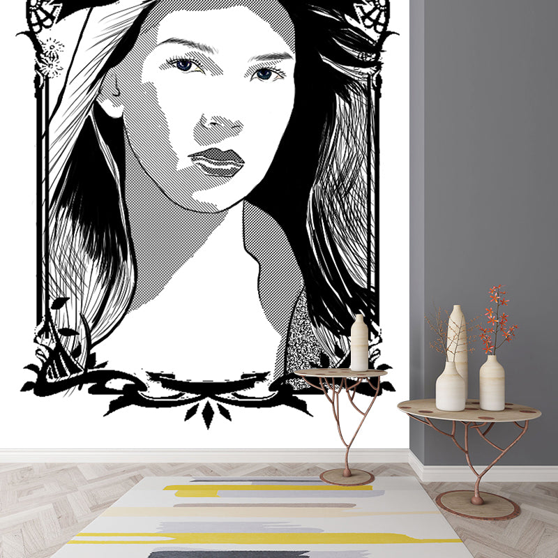 Environmental Illustration Mural Wallpaper Portraiture Indoor Mural