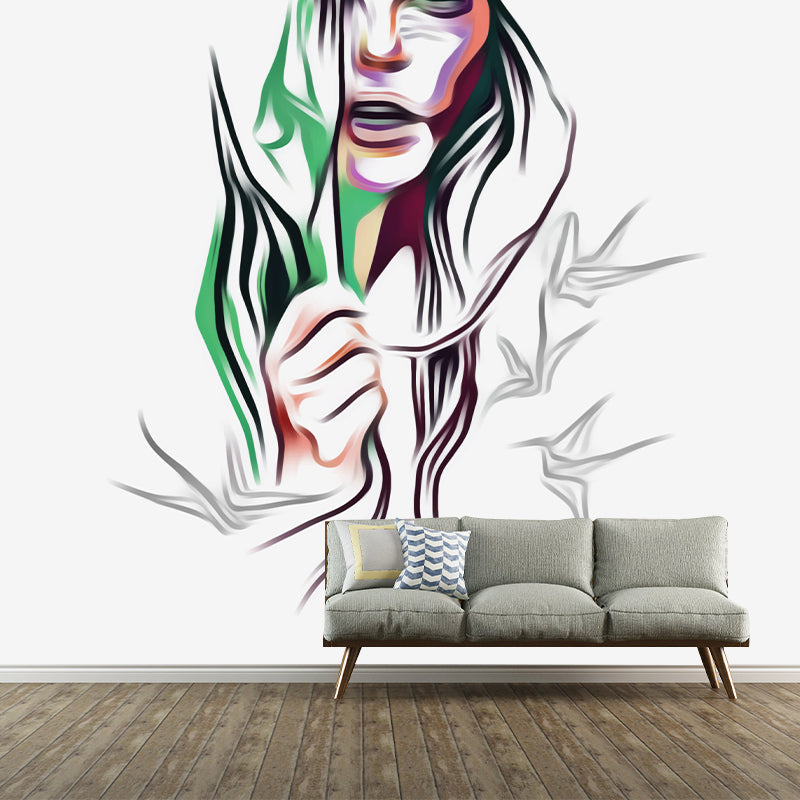 Environmental Illustration Mural Wallpaper Portraiture Indoor Mural