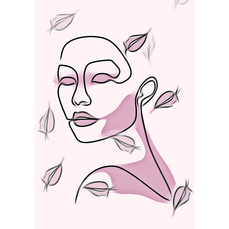 Modern Illustration Mural Wallpaper Portraiture Indoor Wall Mural