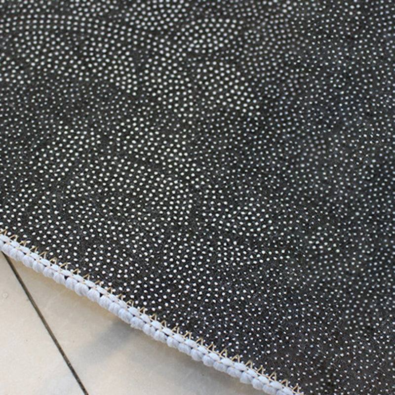 Dark Brown Modern Rug Polyester Contrast Color Rug Washable Rug for Living Room
