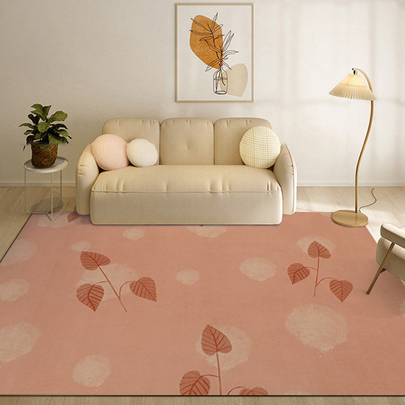 Dark Brown Modern Rug Polyester Contrast Color Rug Washable Rug for Living Room