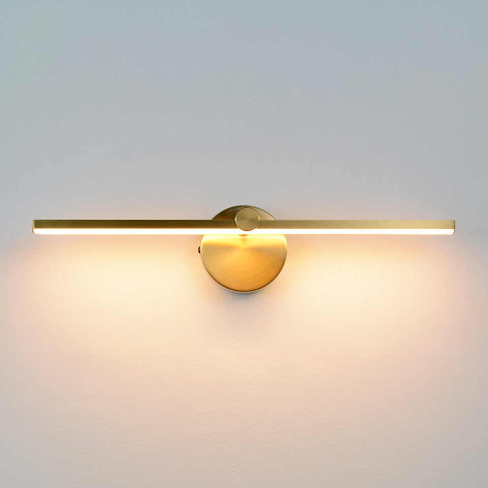 Linear Shape Vanity Lamp Modern Style Metal 1 Light Bath Light for Bathroom