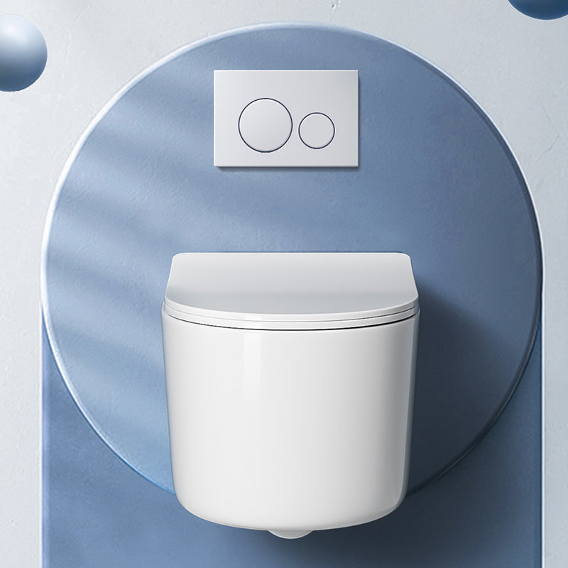 Modern Wall Mounted Flush Toilet White Urine Toilet with Seat for Bathroom