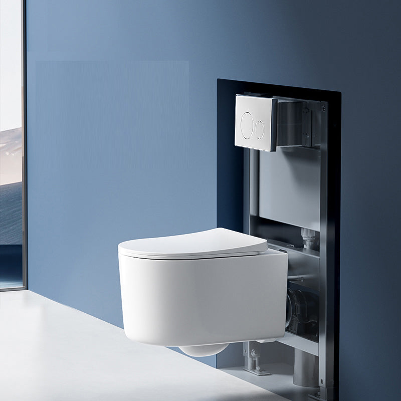 Modern Wall Mounted Flush Toilet White Urine Toilet with Seat for Bathroom