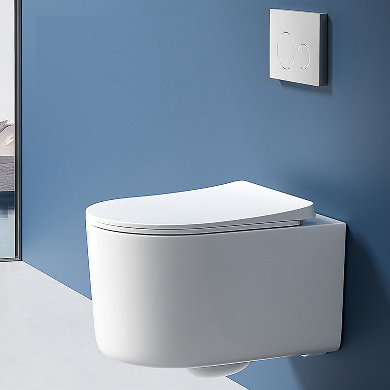 Modern Wall Mounted Flush Toilet White Urine Toilet with Seat for Bathroom