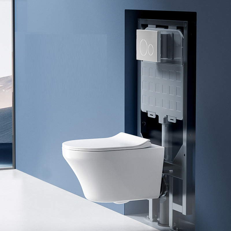 Modern Wall Mounted Flush Toilet White Urine Toilet with Seat for Bathroom