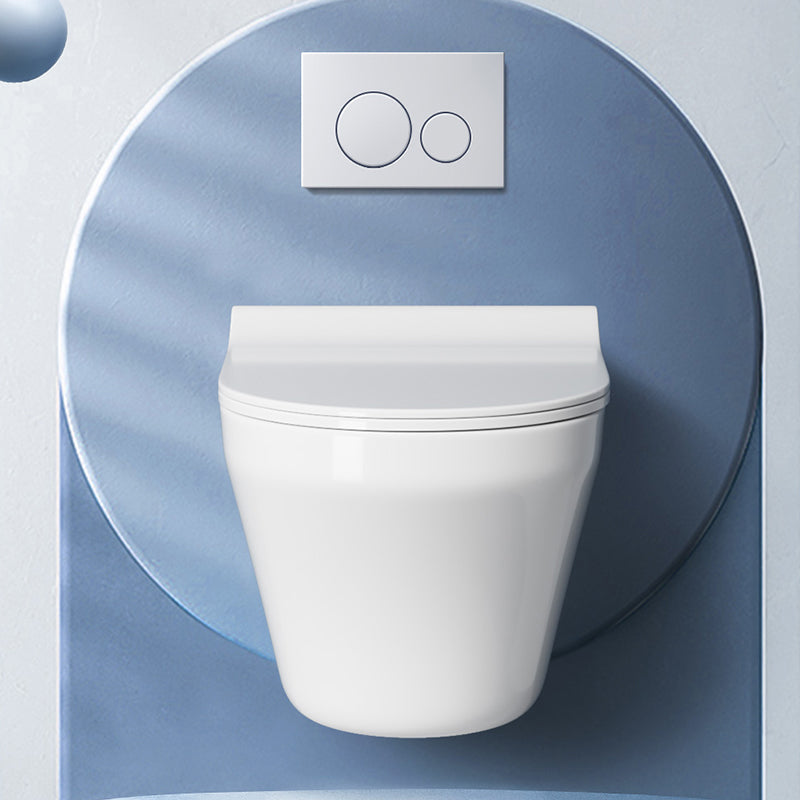 Modern Wall Mounted Flush Toilet White Urine Toilet with Seat for Bathroom