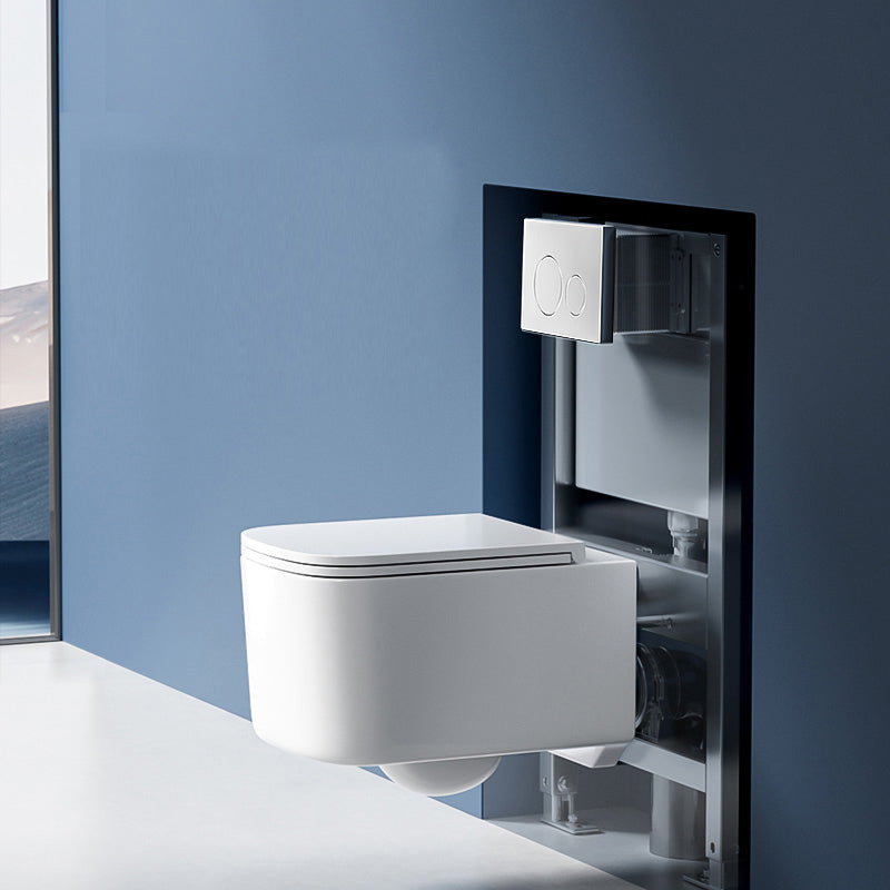 Modern Wall Mounted Flush Toilet White Urine Toilet with Seat for Bathroom