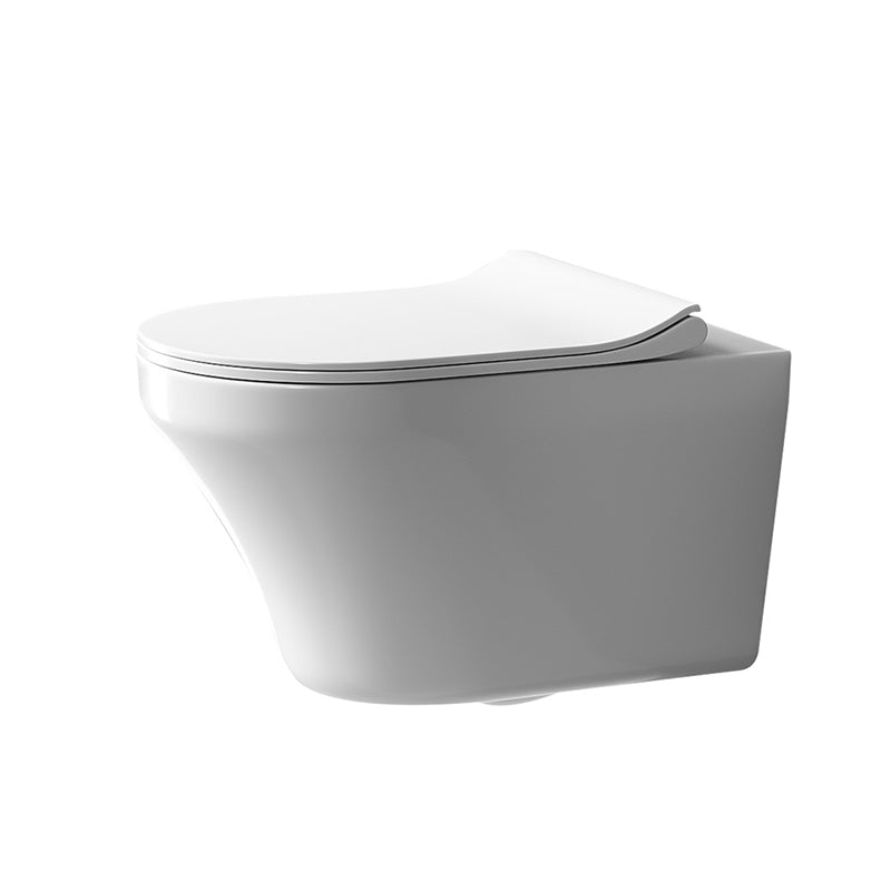 Modern Wall Mounted Flush Toilet White Urine Toilet with Seat for Bathroom