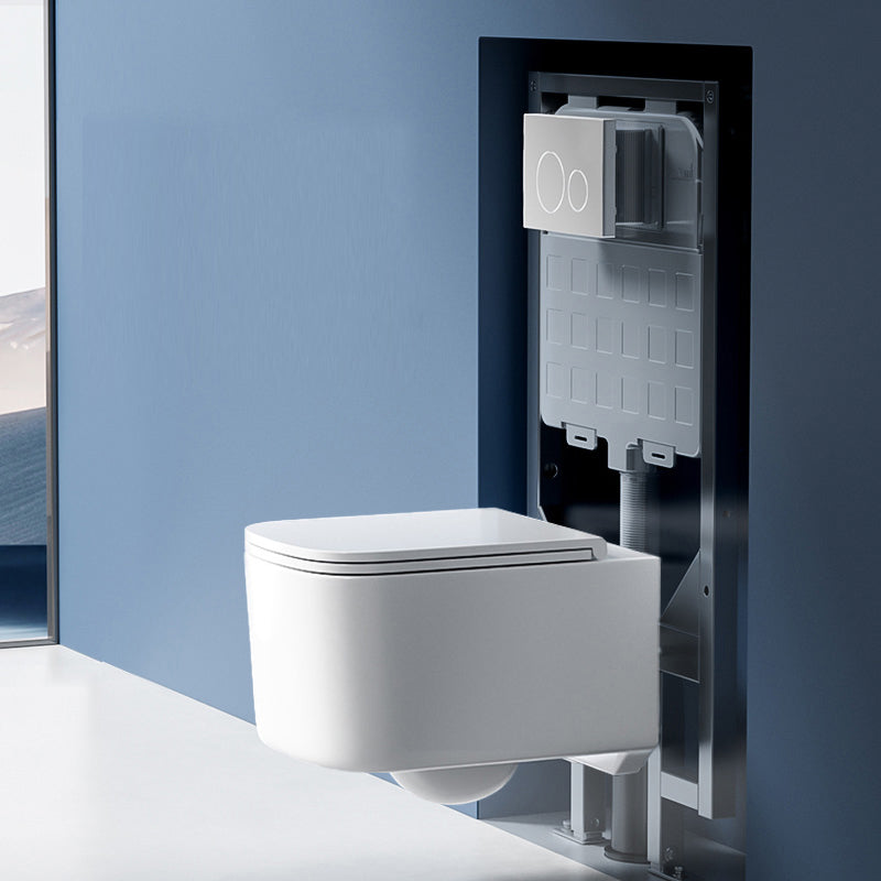 Modern Wall Mounted Flush Toilet White Urine Toilet with Seat for Bathroom
