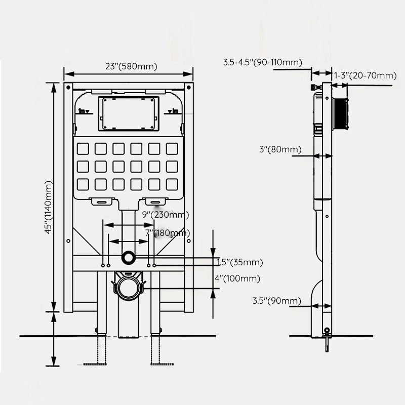 Modern Wall Mounted Flush Toilet White Urine Toilet with Seat for Bathroom