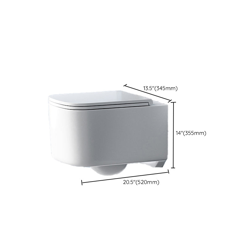 Modern Wall Mounted Flush Toilet White Urine Toilet with Seat for Bathroom