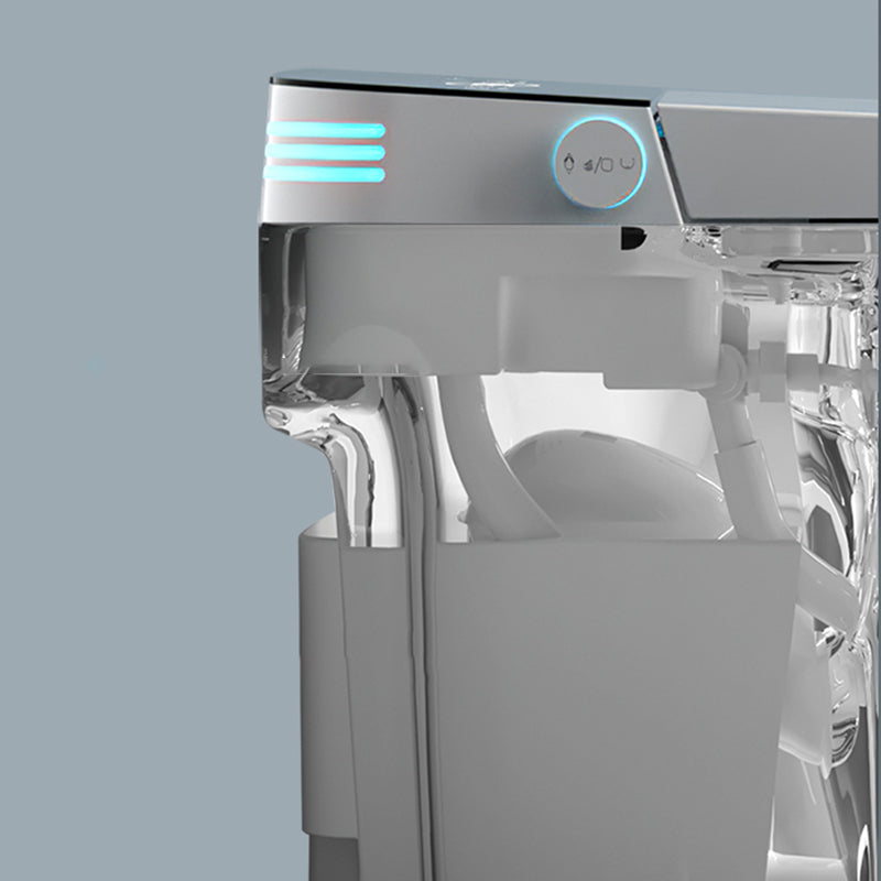 Minimalist White Floor Standing Bidet with Heated Seat and Remote Control Included